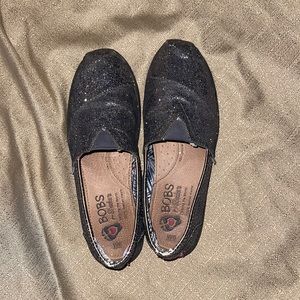 Grey glittery BOBS from sketchers size W6